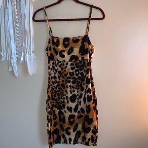 cheetah print mini dress 🐆